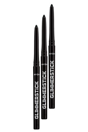 Glimmersticks Lift Retractable Eye Pencil Blackest Black Triple Set - 3