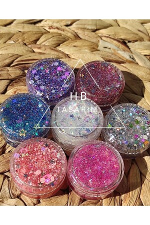 Glitter Jel Far Simli Jel Far Set Parlak Glitter - 3