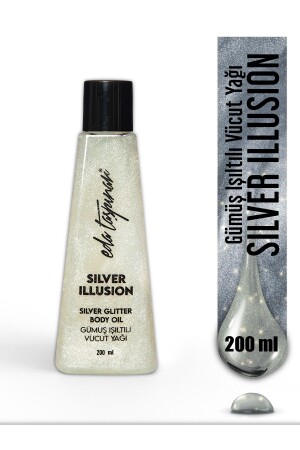 Glitzer-Körperöl Silver Illusion - 200 ml (EGX90) - 2