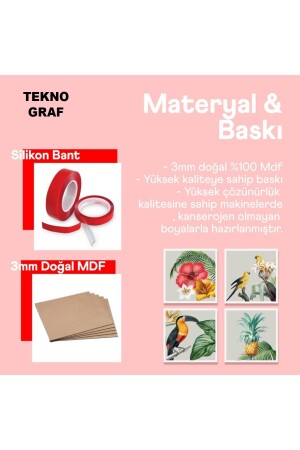 Gökkuşağı Ve Güneş Bebek & Çocuk Odası Dekoratif Mdf Duvar Tablo Seti 3 Parça OMTB51 - 4