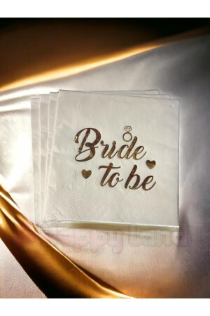 Gold Bride To Be Ring Party-Serviette, 16-teilige Gold Bride Party-Präsentationsserviette - 7