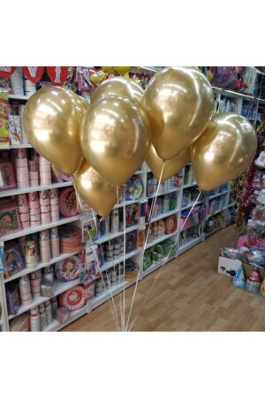 Gold Krom Balon 10 Adet - 4