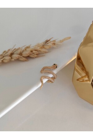 Gold Yılan Earcuff ( Kıkırdak Küpe ) - 3