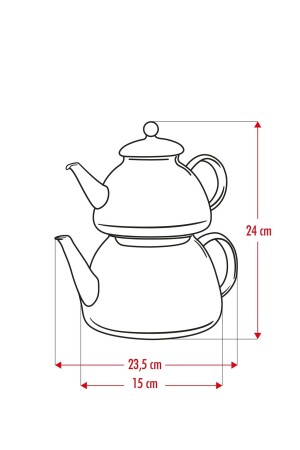 Goldene hitzebeständige Teekanne aus Borosilikatglas, 750/1300 ml, MEV0103 - 6