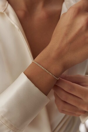 Goldenes Seil-Twist-Armband - 4