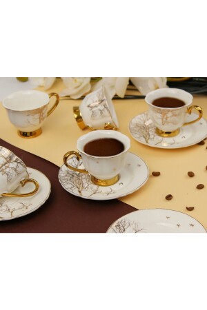 Goldfarbenes Kaffeetassen-Set „Baum des Lebens“ im besonderen Design SMB-HA - 4