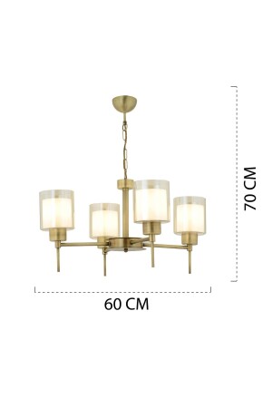 Goldie 4-teiliger antiker moderner Schlafzimmer-Wohnzimmer-Kronleuchter 3421-04-FR - 8