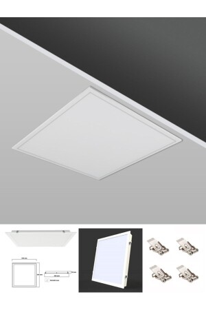 Gömme Led Armatur, Alçıpen Tavan 60x60 Led Panel, Sıva Üstü 54watt Led Panel, Beyaz Işık 6500k-beyaz Led-3000 - 3