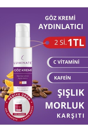 Göz Altı Kremi Morluk Torba Ve Şişlik Karşıtı Göz Çevresi Aydınlatıcı C Vitamin Kafein Gözaltı Bakım - 3