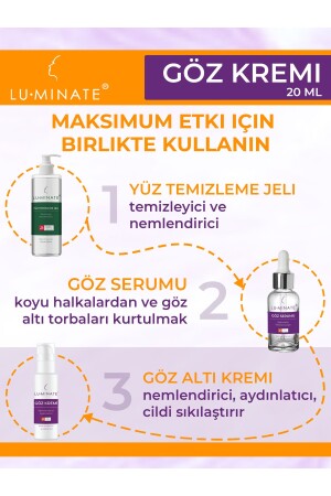 Göz Altı Kremi Morluk Torba Ve Şişlik Karşıtı Göz Çevresi Aydınlatıcı C Vitamin Kafein Gözaltı Bakım - 7