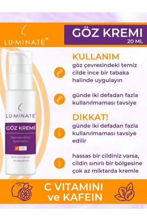 Göz Altı Kremi Morluk Torba Ve Şişlik Karşıtı Göz Çevresi Aydınlatıcı C Vitamin Kafein Gözaltı Bakım - 9