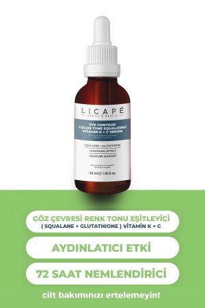 Göz Çevresi Renk Tonu Eşitleyici Vitamin K - C Serum 30ml - 4