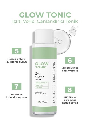 Gözenek Sıkılaştırıcı Arındırıcı Canlandırıcı Peeling Etkili Glow Tonik Glycolic Acid %5 200 ml - 6