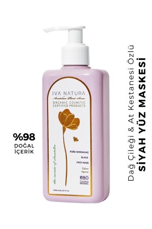 Gözenek Sıkılaştırıcı Ve Siyah Nokta Karşıtı Yüz Maskesi Dağ Çileği Ve At Kestanesi Özlü 250ml IVN13 - 3