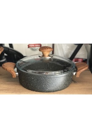 Granit-Reisschüssel, flacher Topf, 30 cm, K-509K - 4