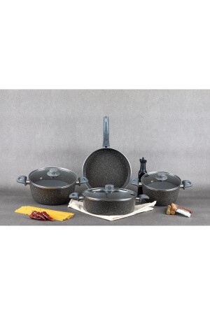 Granite 7-teiliges Chef-Pfannen-Topf-Set chf1 - 6