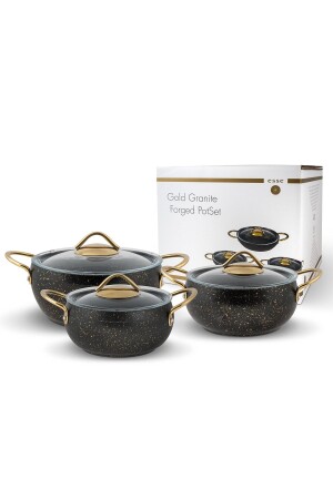 Granite Gold 6-teiliges Kasserollenset 16-18-20 cm 16-18-20 cm - 2