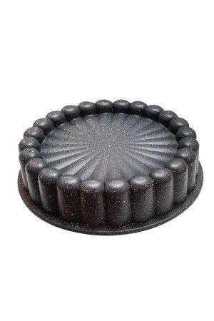 Granitguss 26 cm Tortenform Schwarz geschnittene Kuchenform Kuchenform SİYAHTART - 6