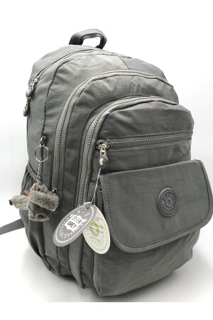 Grauer, ultraleichter, wasserdichter Rucksack mit mehreren Taschen (Laptop, Notebook, Schule, Sport, Reisen) 571-3-8A - 1