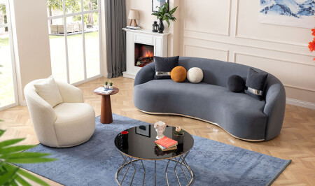 Graues Peroni-Sofaset - 2