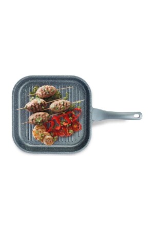 Grill 28 X 28 Cm Kare Tava - Gri PRA-1118184-1205 - 5