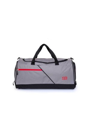 Große, Unisex-Graue Sport-, Fitness- und Reisetasche mit Schuhfach und Thermoskanne - 6