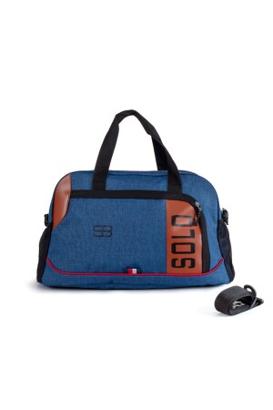 Große Unisex-Sport-, Fitness- und Reisetasche aus Leinen in Marineblau - 4