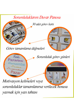 Großes Montessori-Diagramm „Verantwortung übernehmen“, Fähigkeiten und Aufgaben „Mein Alltag“ anke31494 - 5