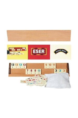 Großes Okey-Set aus Holz 1. Hochwertiges Steinset-Spielset MRP-ESR1 - 1