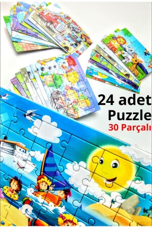 GROSSHANDEL 24 Teile Lernpuzzle für Kinder - 30 Teile Bunte Tierwelt - 4