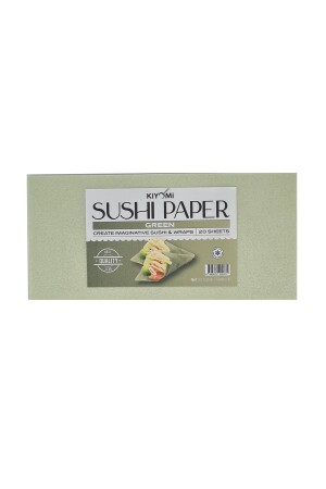 Grünes Sojapapier – Sushi-Papier – Sushi-Verpackung – 20 Blatt KiyomiSushiPaperGreen20Stk - 3