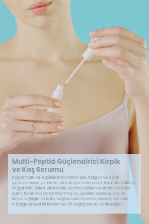 Güçlendirici Besleyici Su Bazlı Kaş Kirpik Serumu 3ml Vegan Doğal Içerik Dolgun Görünüm (1% BİOTİN) - 7