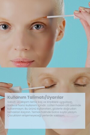 Güçlendirici Besleyici Su Bazlı Kaş Kirpik Serumu 3ml Vegan Doğal Içerik Dolgun Görünüm (1% BİOTİN) - 8