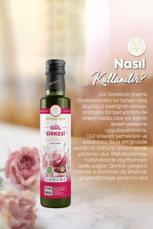 Gül Sirkesi Doğal Fermantasyon Rose Vinegar 500 ml - 3