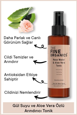 Gül Suyu & Aloe Vera Özlü Gözenek Sıkılaştırıcı Ve Arındırıcı Tonik 150ml TFOTNK0001 - 3