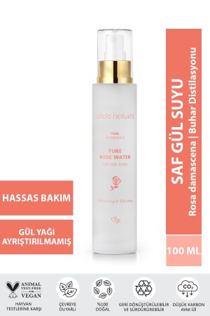 Gül Suyu Gözenek Sıkılaştırıcı Aydınlatıcı Ve Arındırıcı Tonik %100 Doğal Ve Saf 100 ml - 1