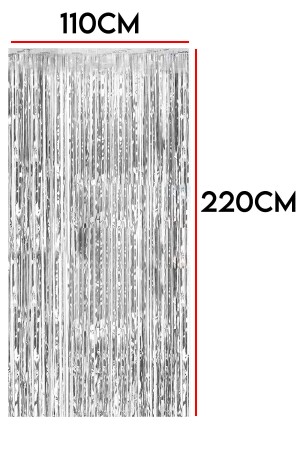 Gümüş Gri Kapı Duvar Parti Fon Arka Perde Işıltılı Simli Yapışkanlı Doğum Günü Fotoğraf Perdesi - 4