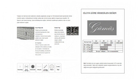 Gümüş Ortopedik Yatak - 5