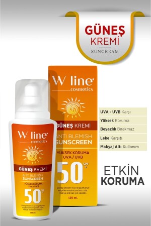 Güneş Kremi Koyu Leke Karşıtı Spf 50 125 Ml wline güneş kremi - 1