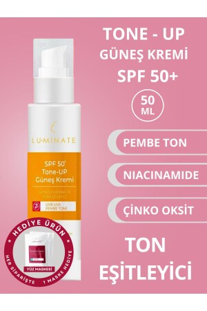 Yüz Güneş Kremi Spf 50 Pembe Pink Renkli Ton Eşitleyici Tüm Ciltler Için Koruyucu Nemlendirici LT00011 - 2