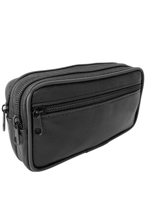 Gürteltasche aus echtem Leder mit Handyfach, horizontal mit 3 Fächern - 6