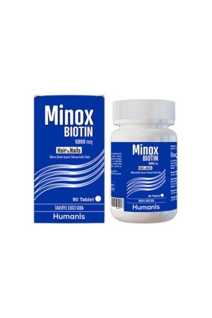 Haare und Nägel Minox Biotin 5000mcg 90 Tabletten - 2