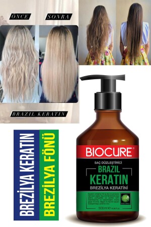 Haarglättende Keratin-Pflege, brasilianisches Föhnen für lockiges, welliges und voluminöses Haar, 500 ml - 2