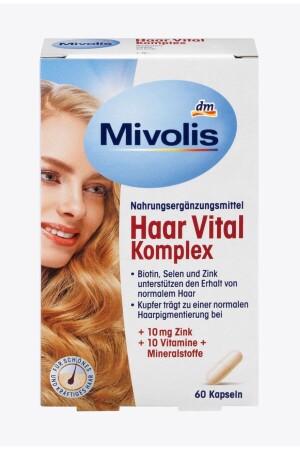 Hair Vital Complex- Biotin- Selenyum ve Çinko Vitaminler 60 Tablet - 1