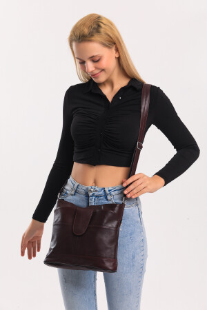 Hakiki Deri Crossbody Postacı Çanta ÖZCMODEL - 4