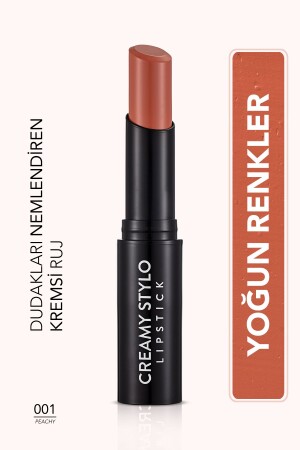 Halbglänzender Lippenstift – Cremiger Stylo-Lippenstift – 001 Pfirsichfarben – 8682536013611 - 1