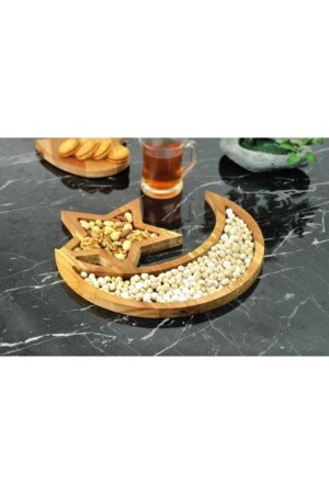 Halbmond- und Stern-Snackschale aus Holz AYYZ561296789110 - 4