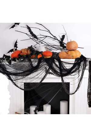 Halloween Cadılar Bayramı Dekor Bez Siyah Renk 183 X 76 Cm - 2