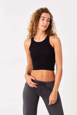 Halter Yaka Fitilli Crop Atlet A0942-x5 - 1