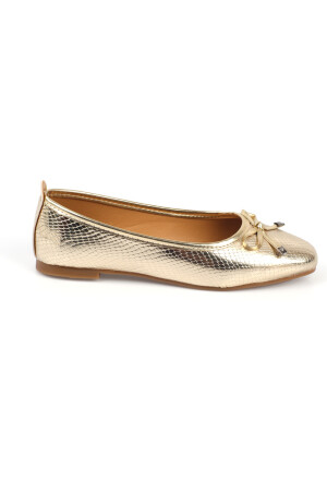 Hana Trend Gold Damen-Ballerinas mit Schleife - 5